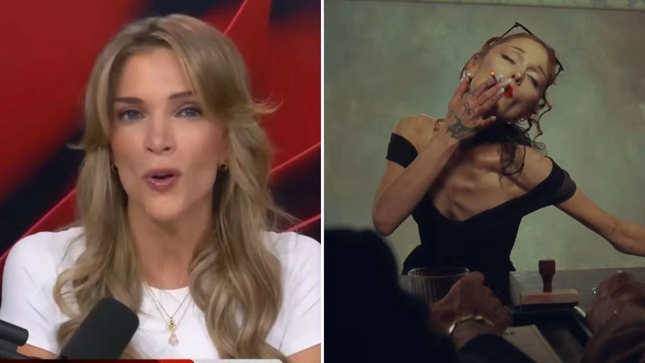Photo of Megyn Kelly claimed Ariana Grande's bones looked like they were 'protruding over her V-neck top.'