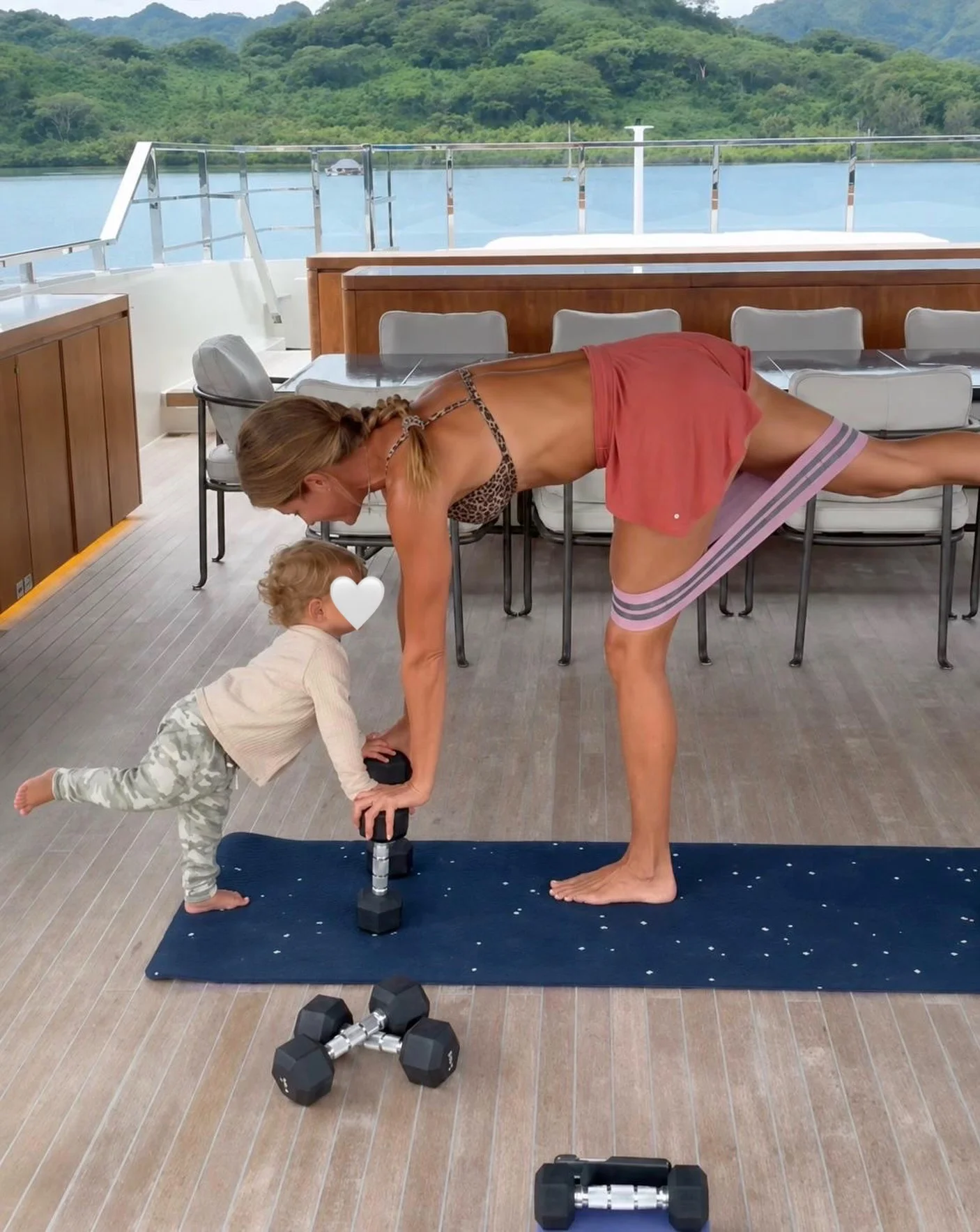 Gisele Bündchen shares rare photo of her 18-month-old son copying her workout routine: ‘What a gift’