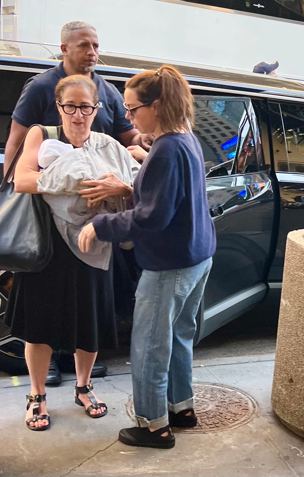 Aubrey Plaza with her baby