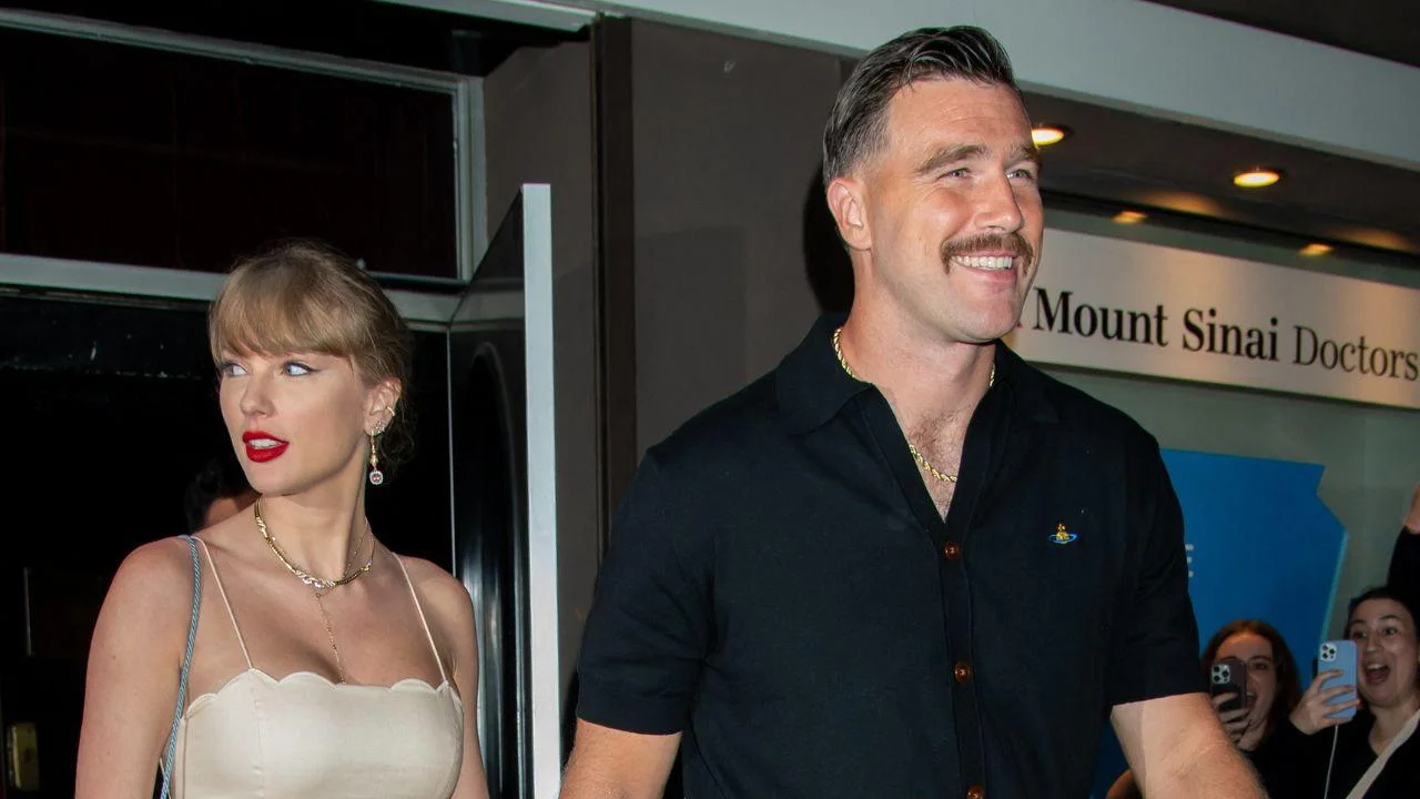 Image of Taylor Swift and Travis Kelce.