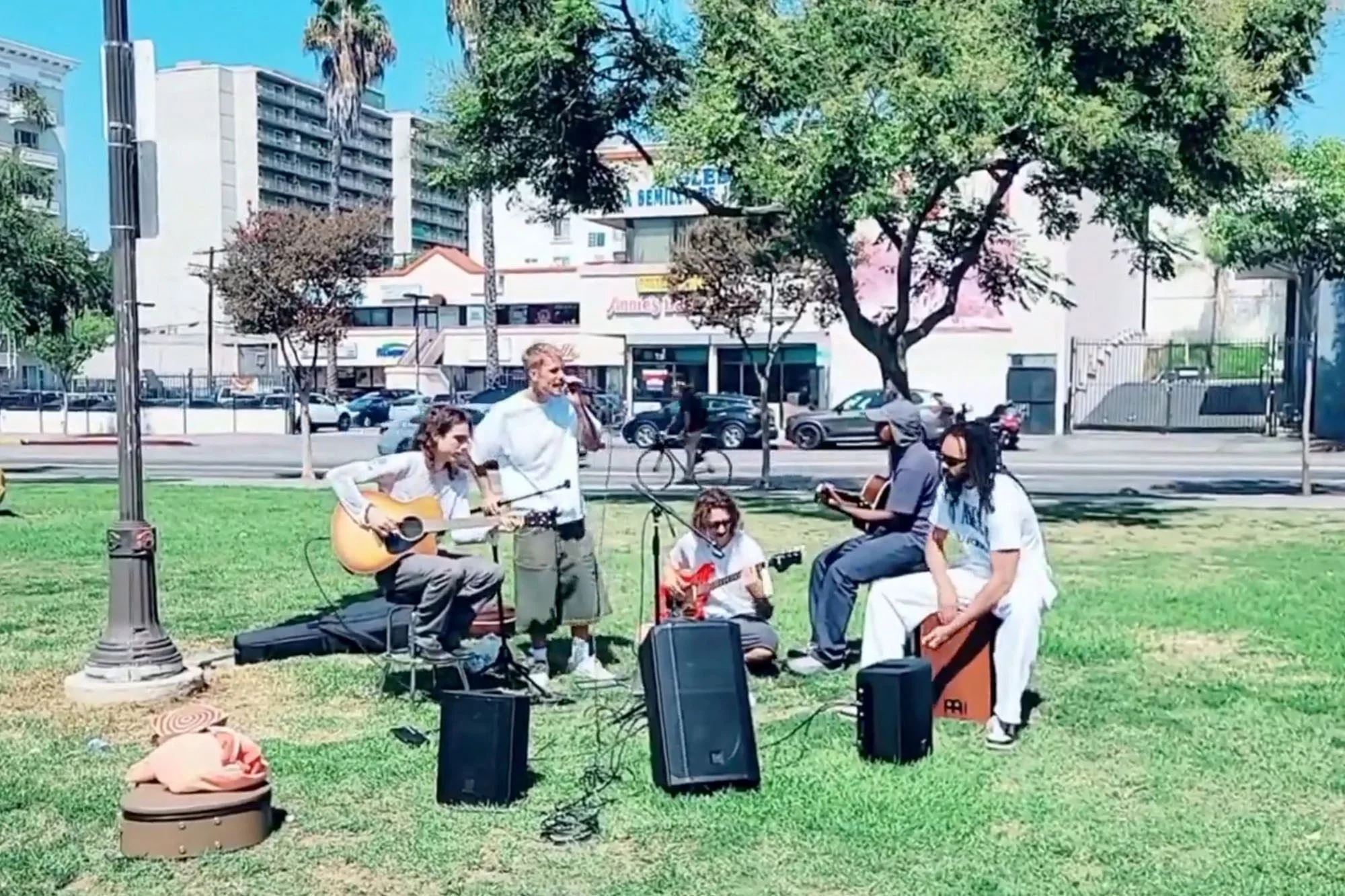 Justin Bieber’s surprise LA MacArthur Park performance explained