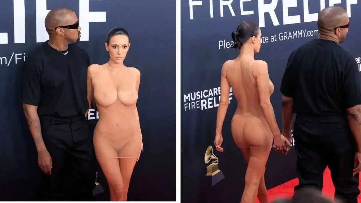 Photo of Bianca Censori famously was nearly nude on the red carpet of the 2025 Grammys. 